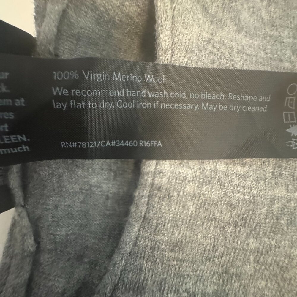 Eileen Fisher Knit Top Virgin Merino Wool Hi Low Gray Long Sleeve Top Size Large - Picture 6 of 6